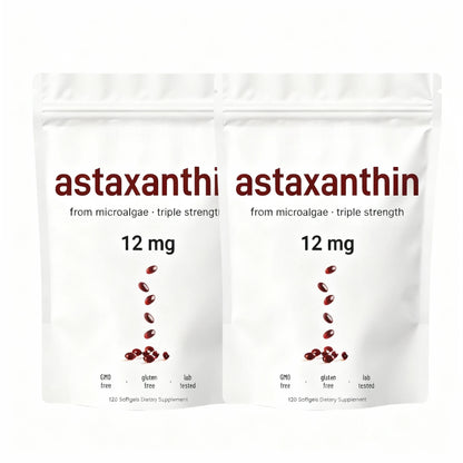 💥Astaxanthin 12mg, 120 Softgels | 🍃Premium Antioxidant Supplement🍃