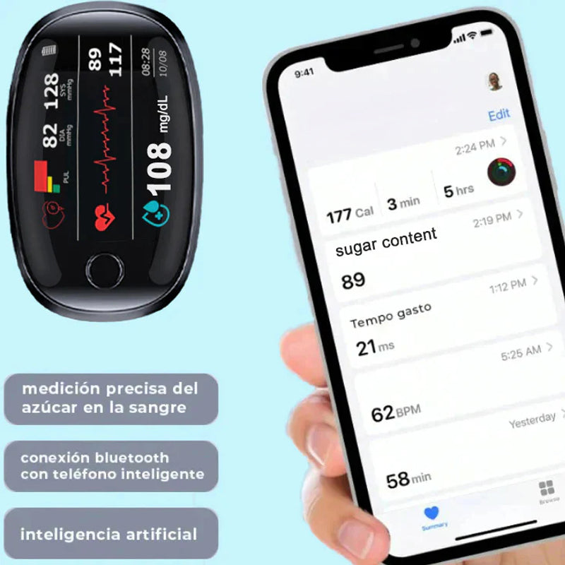 🌈🌈Final 3 Hours: 50% OFF🏆Non-Invasive Blood Glucose Meter[99.9% Accuracy]✅TGA Approved
