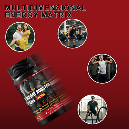 Men's Vitamin Energy Supplement 60 Tablets - Energy Booster Plus for Men, Supports Male Stamina & Confidence.Endurance & Stamina