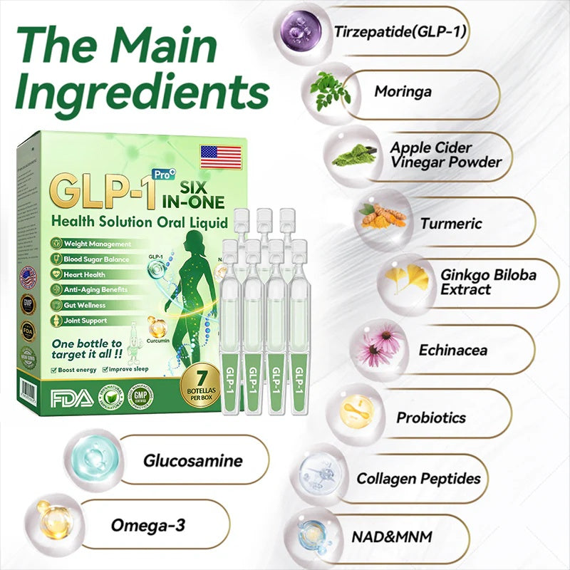 Arrivalla® Six-in-One Oral Liquid – Daily Health Solution for Obesity, Heart Health, Diabetes, Sleep Apnea, Gut & Joint Support – Visible Results in 7 Days