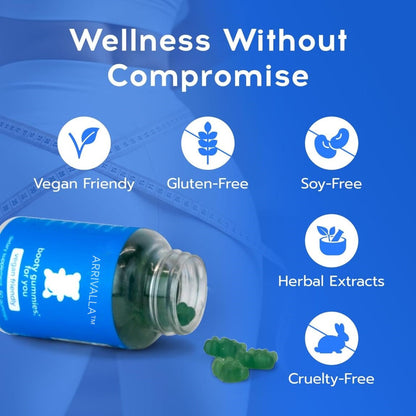 Arrivalla™ Top & Peach Support Combo Pack Gummies for Women | 9 Herbal Extracts Including Fenugreek, Maca & Fennel | Essential Vitamins | Berry Flavor | 2-Pack (120 Gummies)