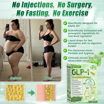 Arrivalla™ GLP-1 8-in-1 Slim & Healthy Oral Solution (Once a day, visible results in 7 days) ✅ Helps support weight management, cardiovascular health, diabetes, sleep apnea, gut health, and joint function — while also firming the skin and boosting energy.