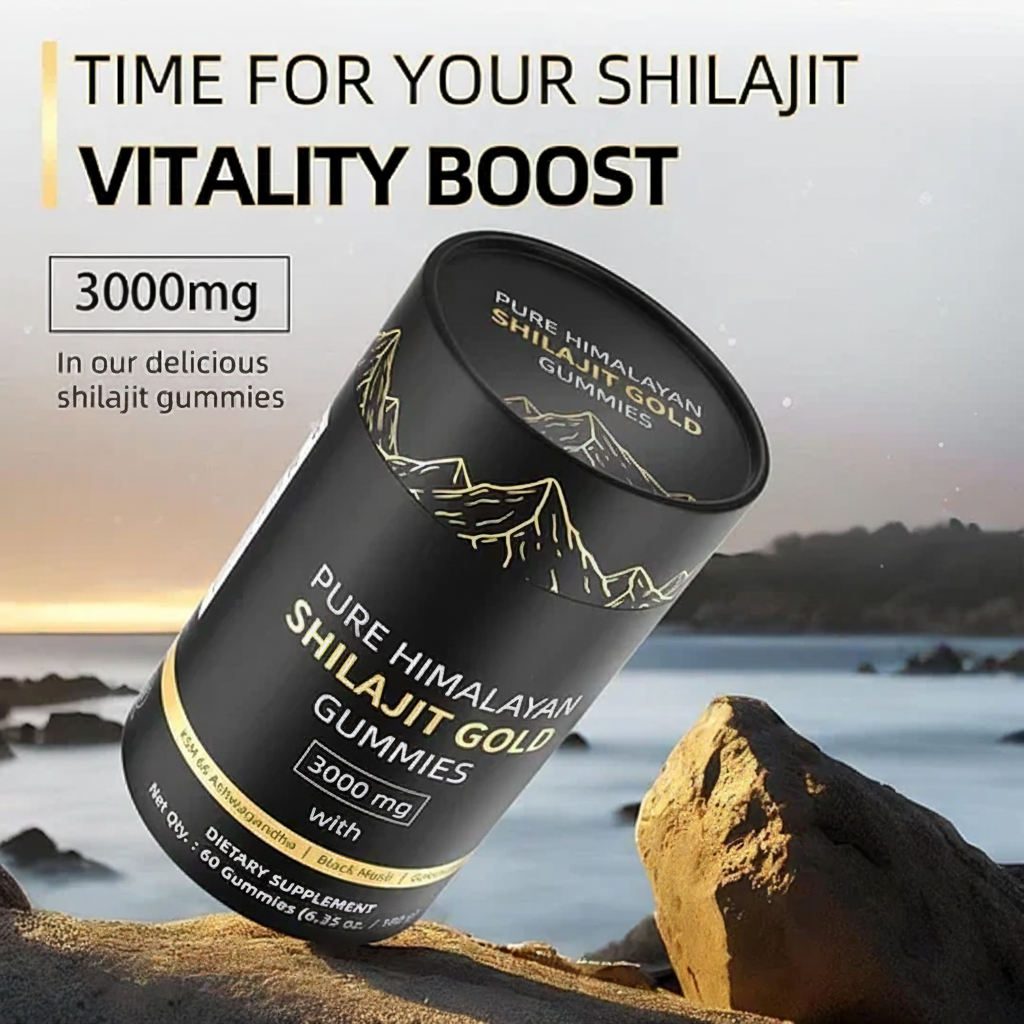 Shilajit Gummies: Pure Shilajit Himalayan Rich in Ashwagandha Gaulshura Fulvic Acid 85 Micronutrients Suitable for Men and Women No Added Sugar Non-GMO 100% Natural Organic 60 Gummies